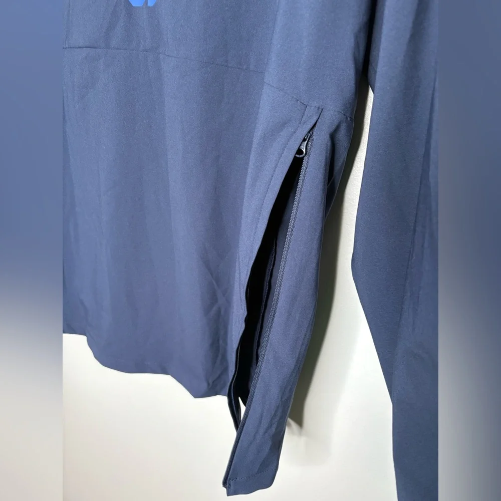 Adidas Columbus Blue Jackets Navy Game Mode Climalite Quarter-Zip Jacket NWT - Picture 5 of 5